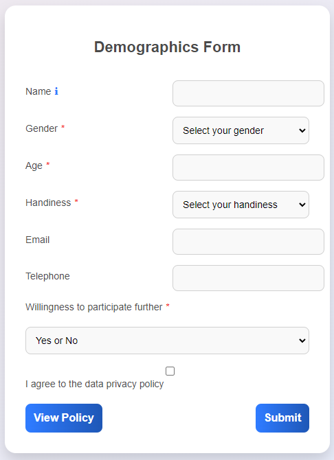 A demographic form in jsPsych for online experiments khodami.site mohammad ahsan khodami